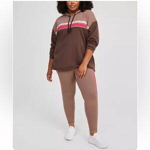 Torrid Women's Brown and Pink Everyday comfort Activewear Set Size 3X